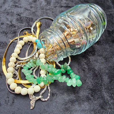 Jewelry Jar Summer – Mystery Jewelry Jar – Gold Plated Stainless Steel Jewelry