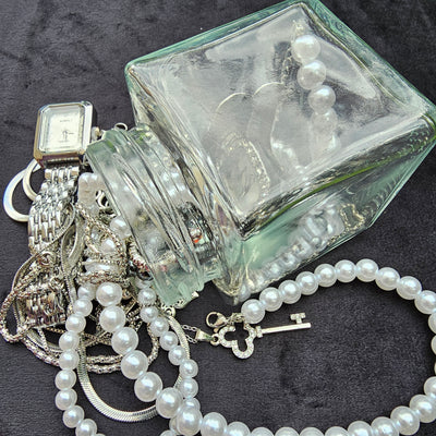 Jewelry Jar All Silver – Mystery Jewelry Jar – Stainless Steel Jewelry