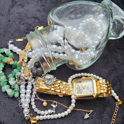 Jewelry Jar Luxury – Mystery Jewelry Jar – Gold Plated Stainless Steel Jewelry