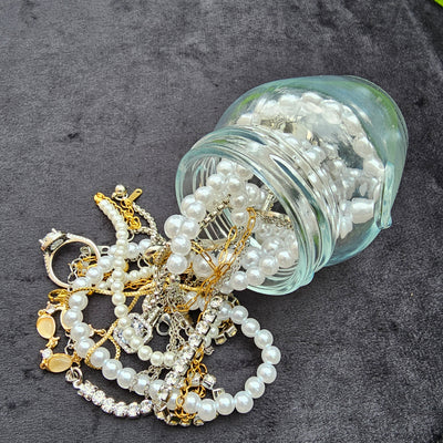 Jewelry Jar Wedding – Mystery Jewelry Jar – Gold Plated Stainless Steel Jewelry