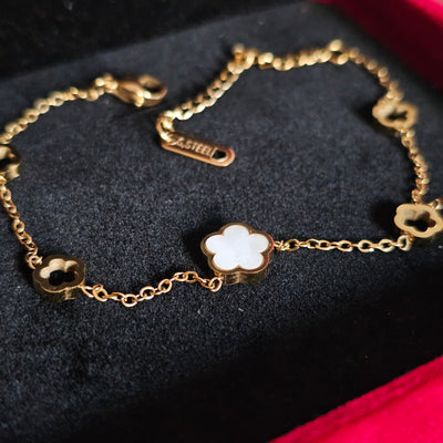 Brățară fină "Flower Meadow" placată cu aur 18K