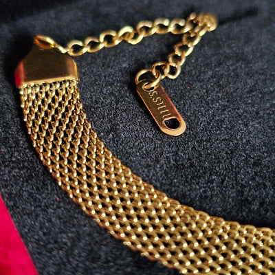 Brățară minimalistă din oțel inoxidabil cu aur 18K