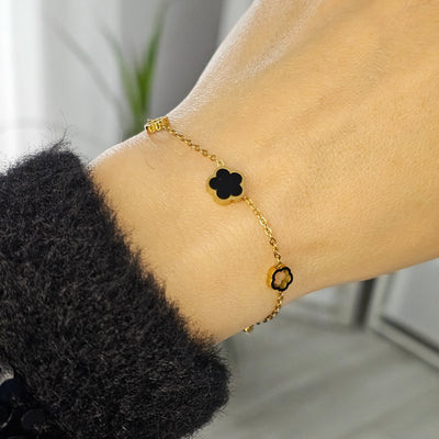 Brățară fină "Flower Meadow" placată cu aur 18K