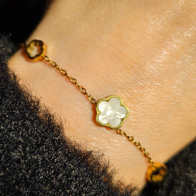 Brățară fină "Flower Meadow" placată cu aur 18K