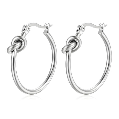 Cercei cu design minimalist din oțel inoxidabil