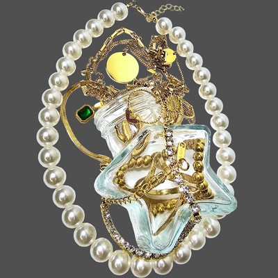 Jewelry Jar All Gold Star – Mystery Jewelry Jar – Gold Plated Stainless Steel Jewelry