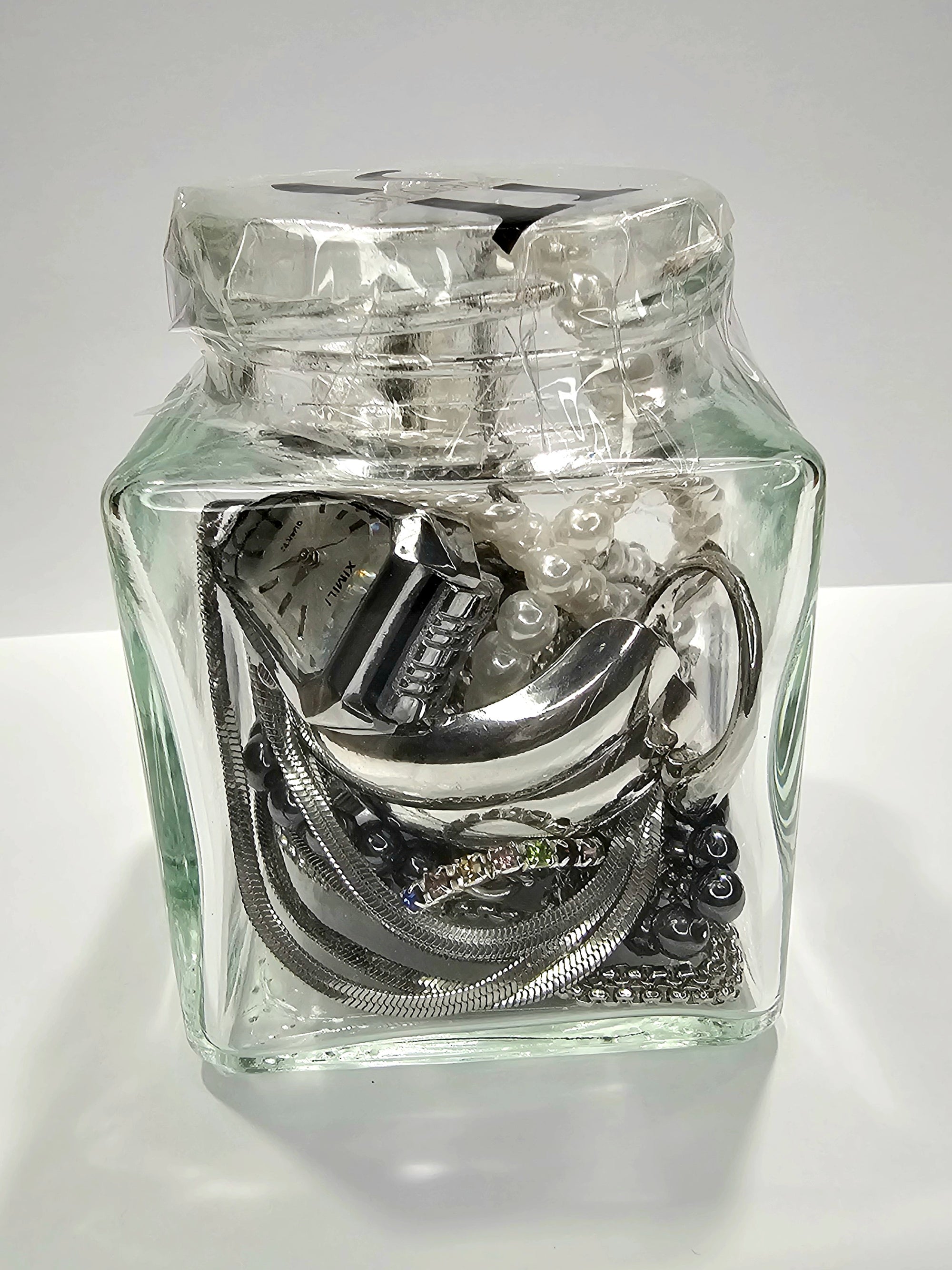 Jewelry Jar All Silver – Mystery Jewelry Jar – Stainless Steel Jewelry