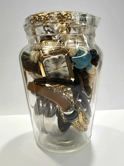 Jewelry Jar Big – Mystery Jewelry Jar – Gold Plated Stainless Steel Jewelry