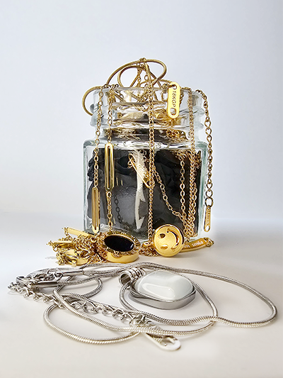 Jewelry Jar All NECKLACES – Mystery Jewelry Jar – Gold Plated Stainless Steel Jewelry