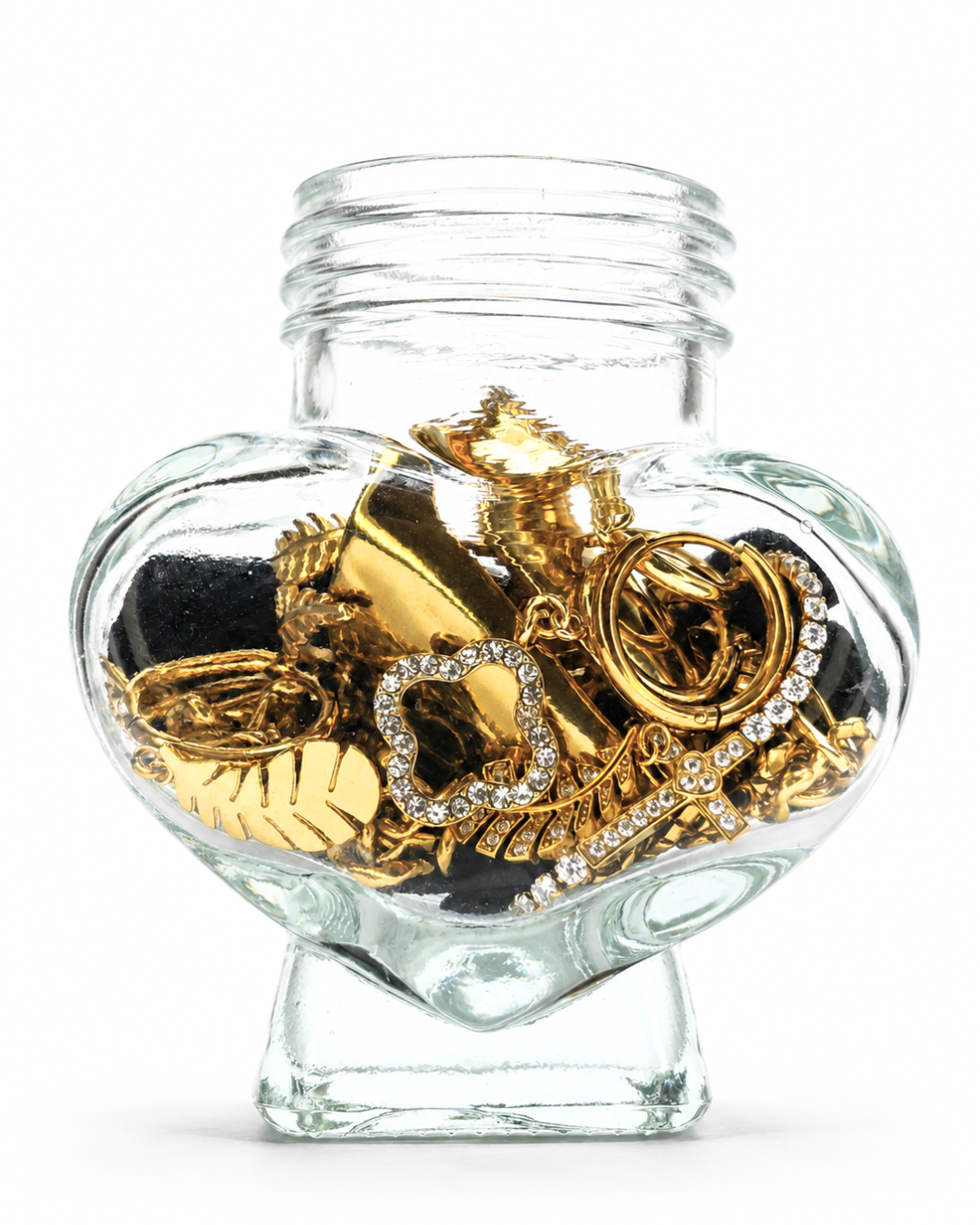 Jewelry Jar Cross – Mystery Jewelry Jar – Gold Plated Stainless Steel Jewelry