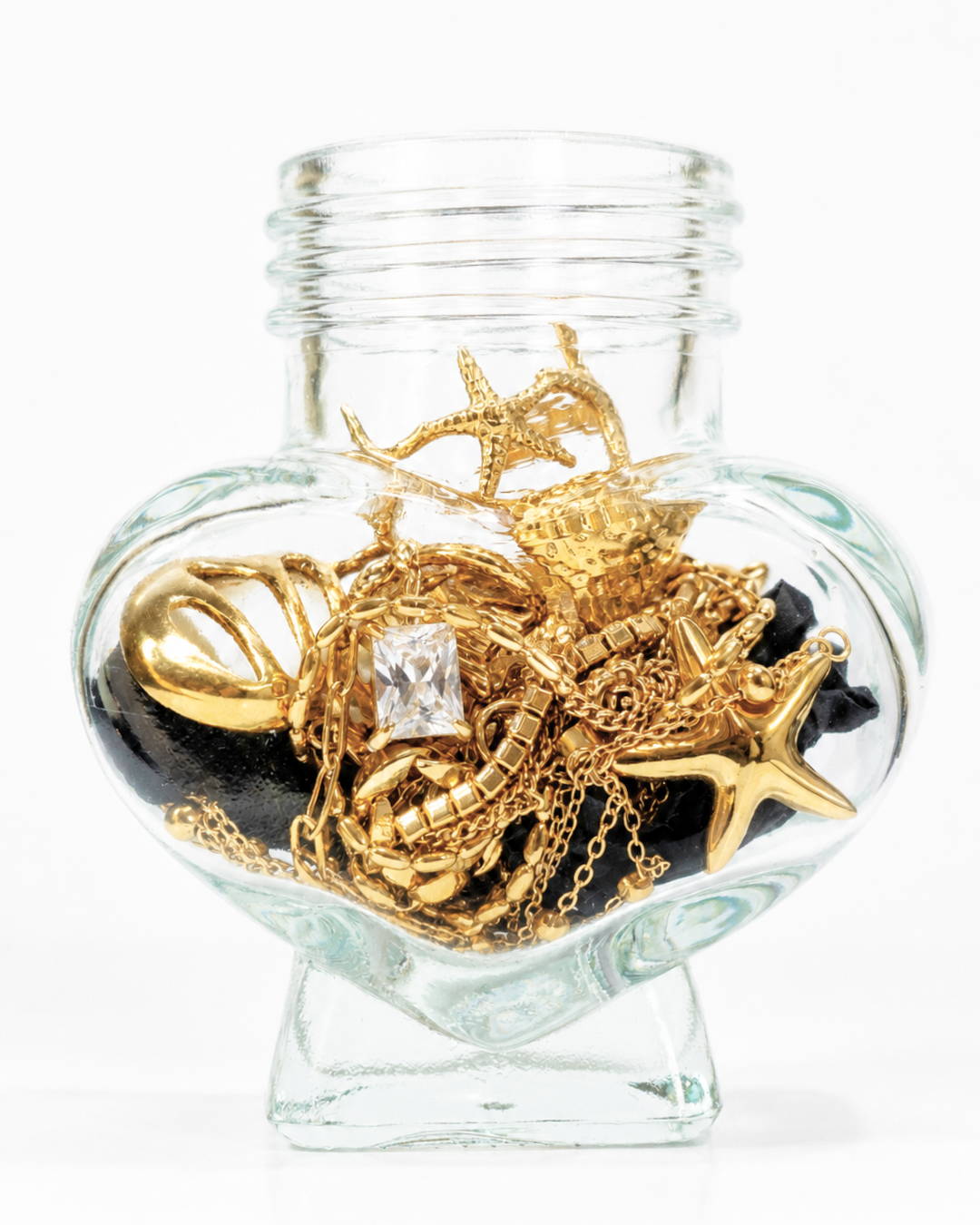 Jewelry Jar Ocean – Mystery Jewelry Jar – Gold Plated Stainless Steel Jewelry