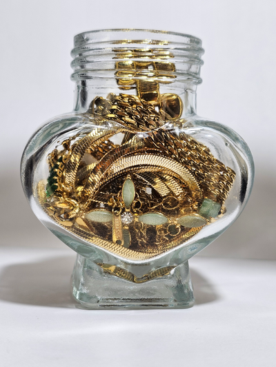 Jewelry Jar All Gold Vibe – Mystery Jewelry Jar – Gold Plated Stainless Steel Jewelry