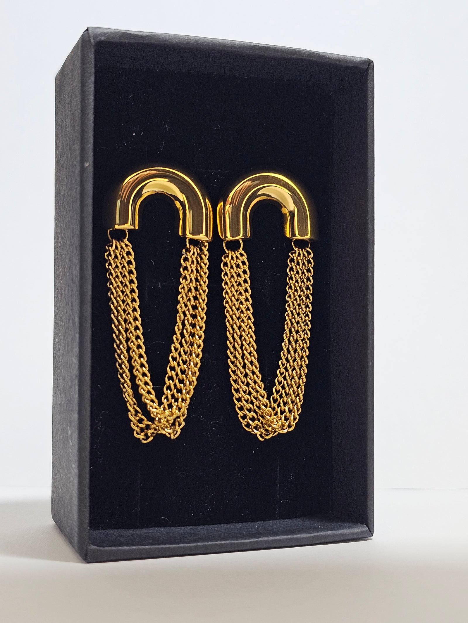 Cercei cu lanțuri eleganți din inox placat cu aur 18K