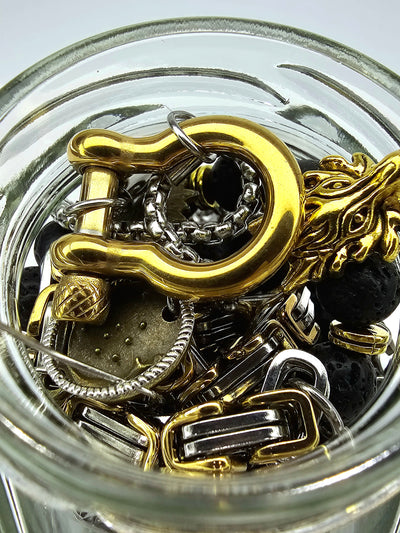 Jewelry Jar Rock – Mystery Jewelry Jar – Gold Plated Stainless Steel Jewelry