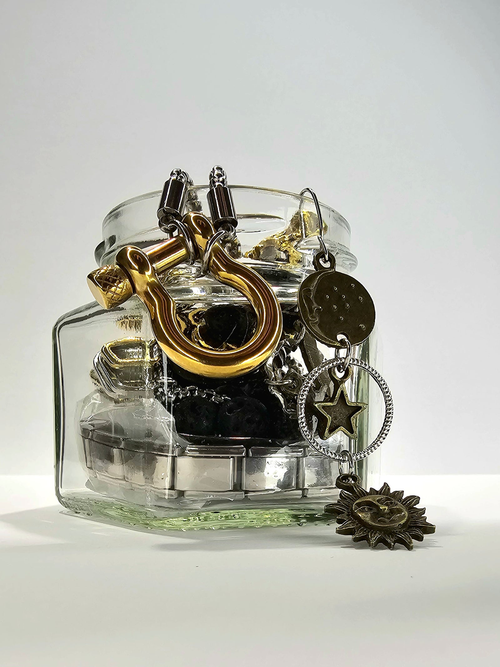 Jewelry Jar Rock – Mystery Jewelry Jar – Gold Plated Stainless Steel Jewelry