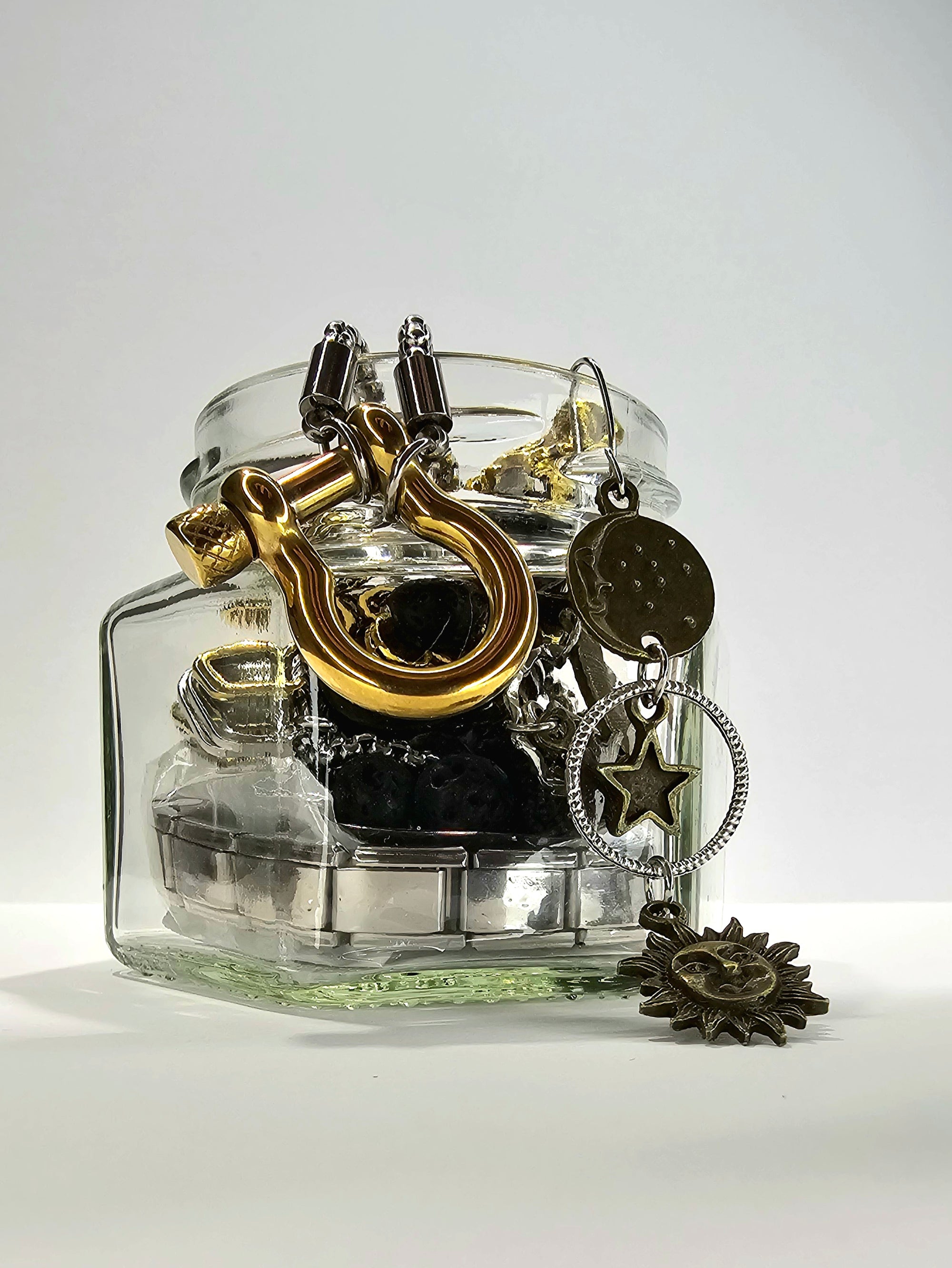 Jewelry Jar Rock – Mystery Jewelry Jar – Gold Plated Stainless Steel Jewelry