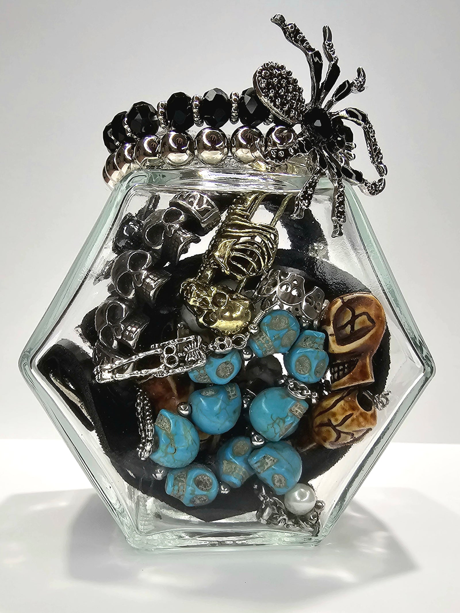 Jewelry Jar Halloween – Mystery Jewelry Jar - Gold Plated Stainless Steel Jewelry