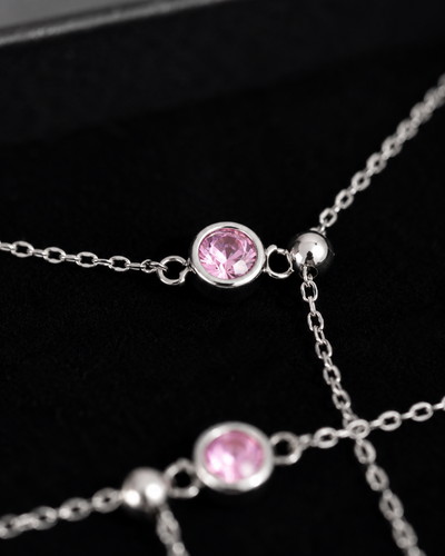 Set Brățară și Lănțișor Delicate Pink