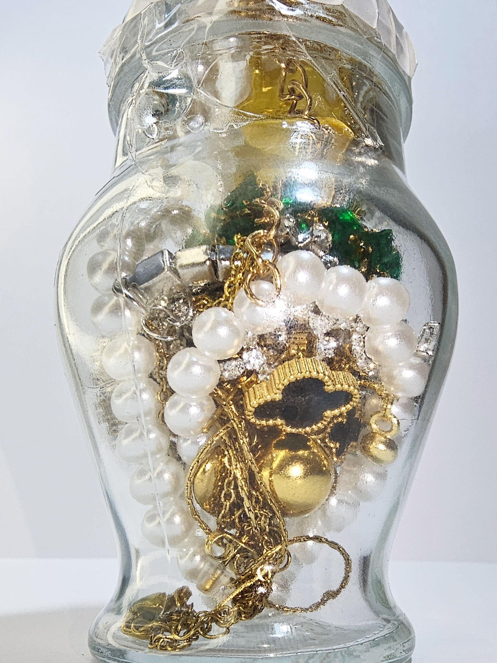 Jewelry Jar Wedding Slim – Mystery Jewelry Jar – Gold Plated Stainless Steel Jewelry