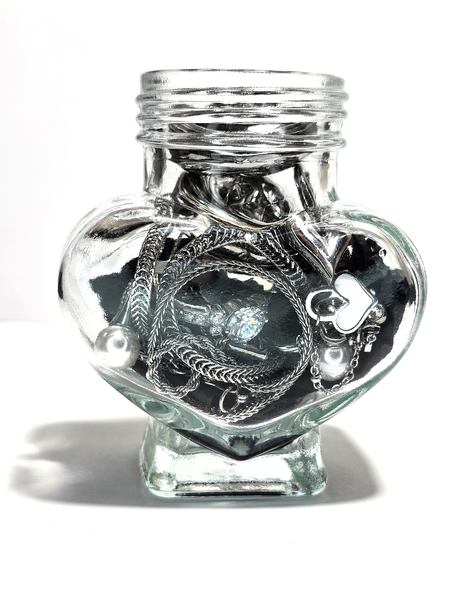 Jewelry Jar All Silver Love – Mystery Jewelry Jar – Gold Plated Stainless Steel Jewelry